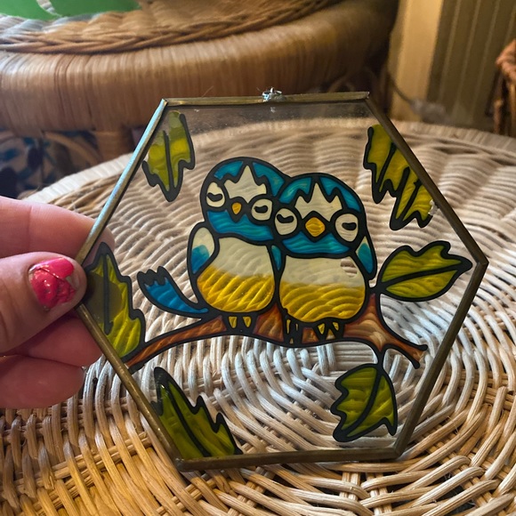 Love birds vintage suncatcher - Picture 1 of 6